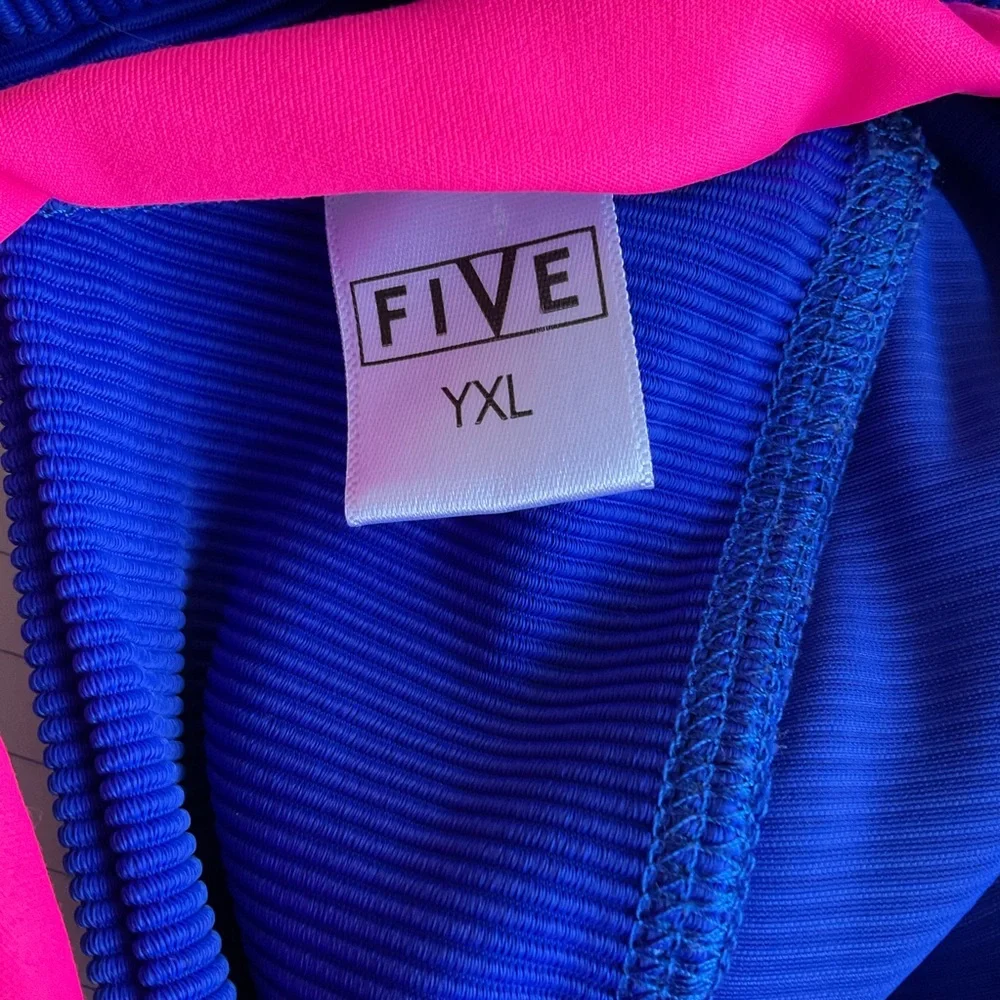 Five The Label Ribbed V Blue Shorts